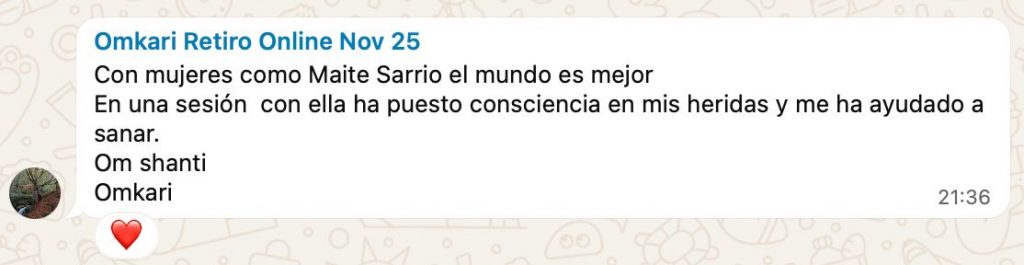 sesion ritual maite sarrio